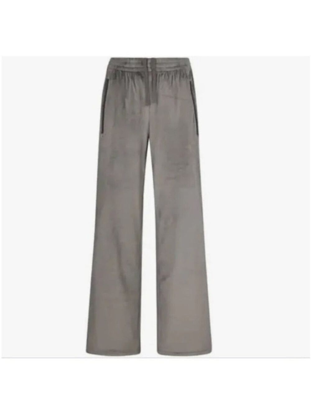 Skims Velour High Waisted Wide Leg Pants in Gunmetal Grey